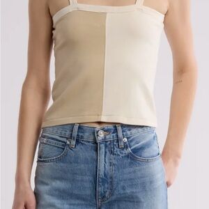 🤍👡Madewell Two-Tone Cream and Tan Women's Tank